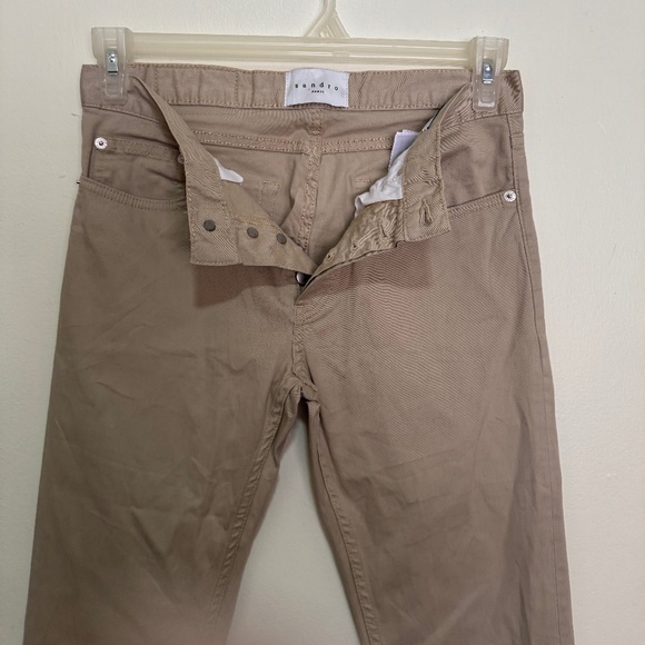 Sandro Paris Khaki Skinny Jeans in Etroit Style Size 29 - Picture 4 of 12